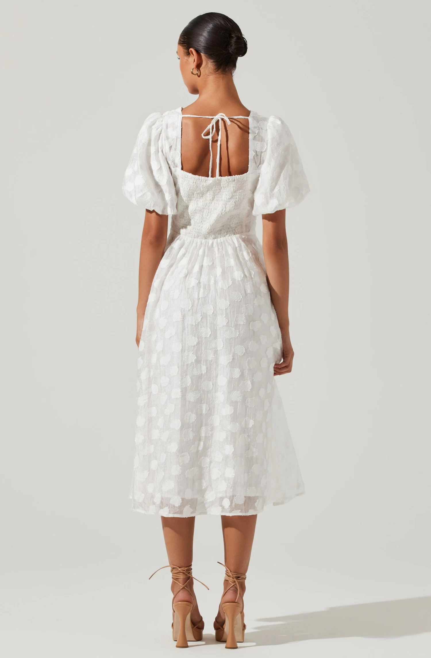 Sandy Polka Dot Puff Sleeve Midi Dress 7 Sandy Polka Dot Puff Sleeve Midi Dress - Image 5
