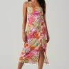 Gabriella Floral Strappy Back Midi Dress 1 Gabriella Floral Strappy Back Midi Dress -Chic Outfit Shop ACDR101629L ORANGEPURPLEMULTI 1
