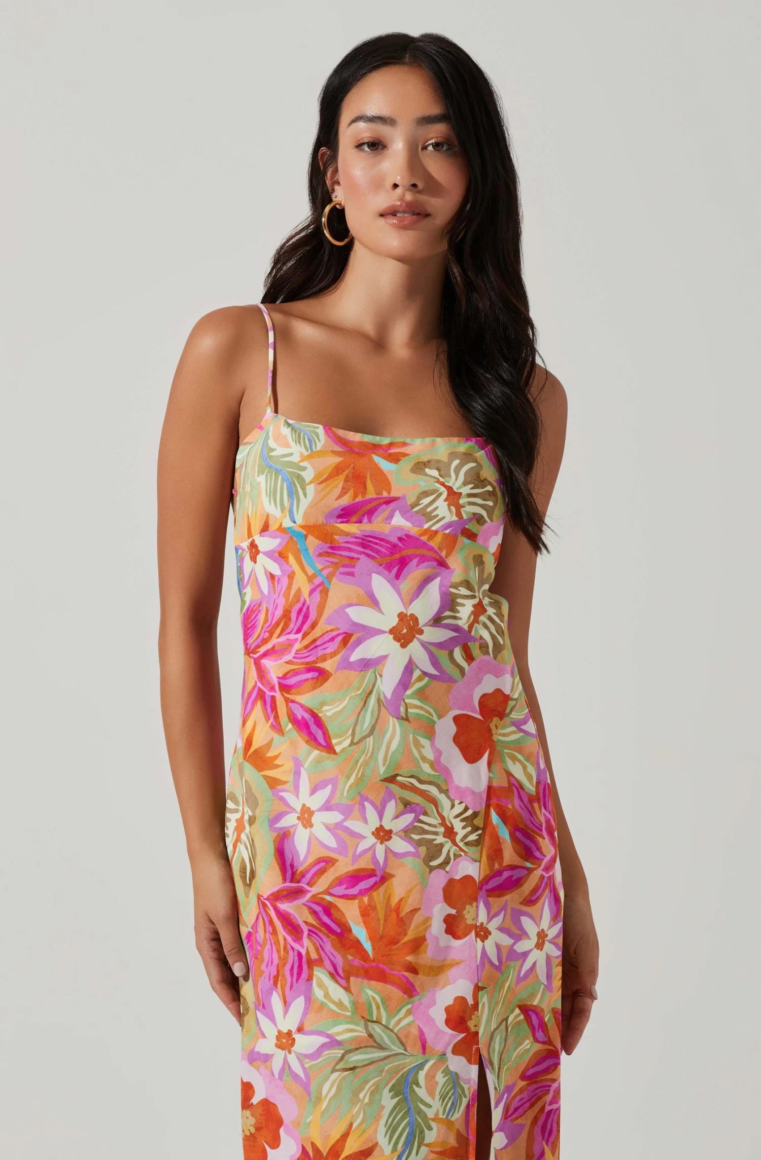 Gabriella Floral Strappy Back Midi Dress 4 Gabriella Floral Strappy Back Midi Dress - Image 2