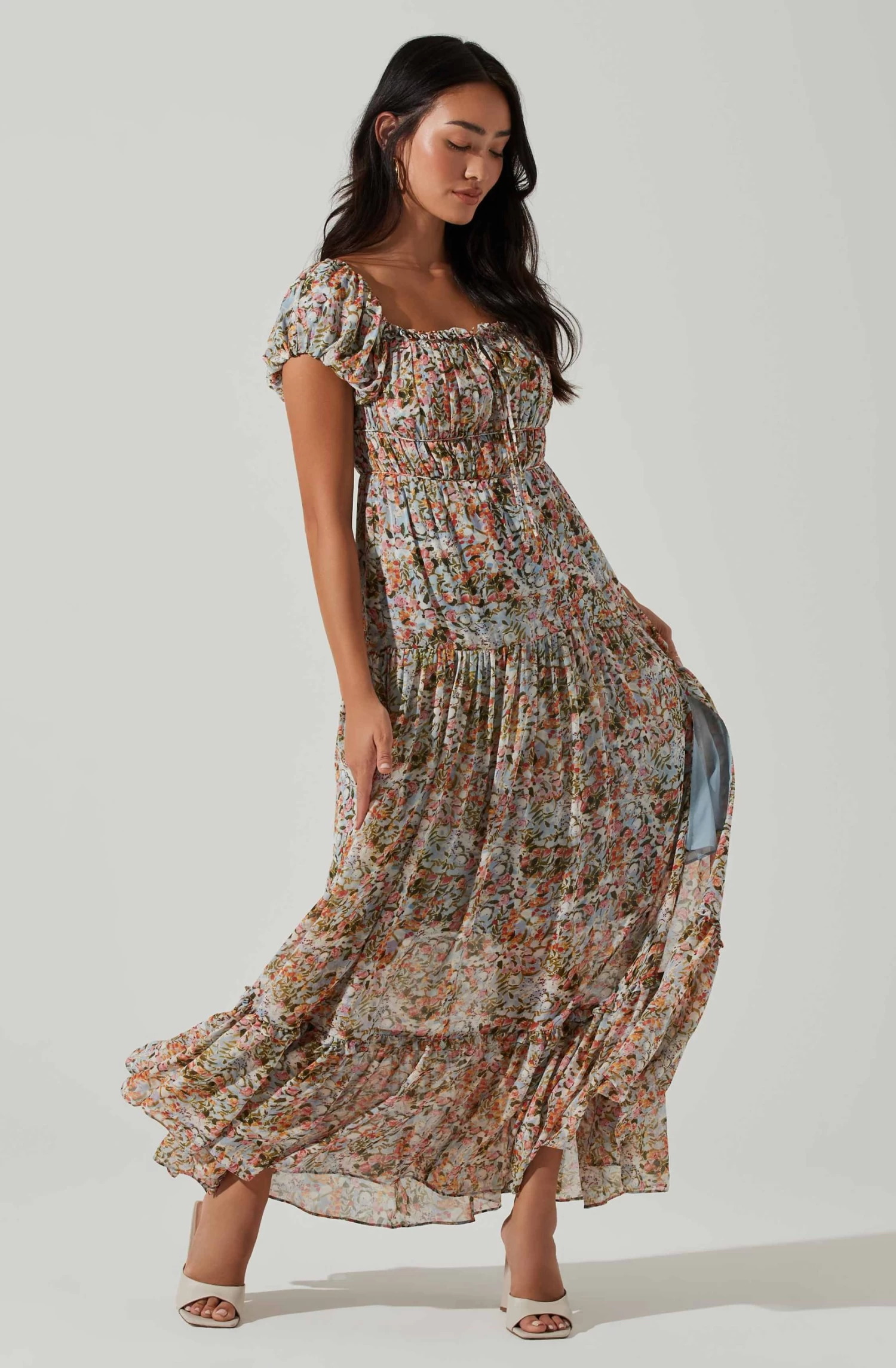 Roseline Off Shoulder Floral Maxi Dress 10 Roseline Off Shoulder Floral Maxi Dress - Image 8