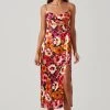 Chelsi Floral Satin Midi Dress 2 Chelsi Floral Satin Midi Dress -Chic Outfit Shop ACDR101707 REDFLORAL 1