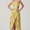 Kalina Floral Pleated Bust Midi Dress