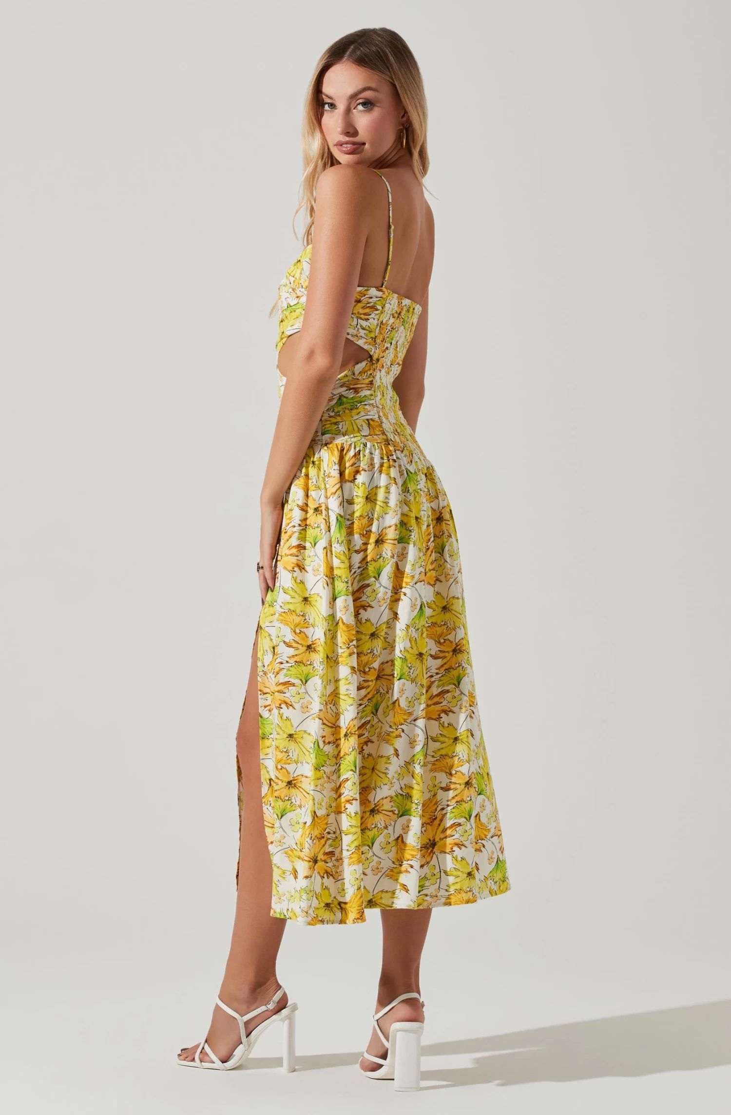 Kalina Floral Pleated Bust Midi Dress 8 Kalina Floral Pleated Bust Midi Dress - Image 6