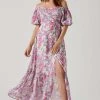 Valora Off Shoulder Floral Maxi Dress -Chic Outfit Shop ACDR101757 PINKFLORAL 1