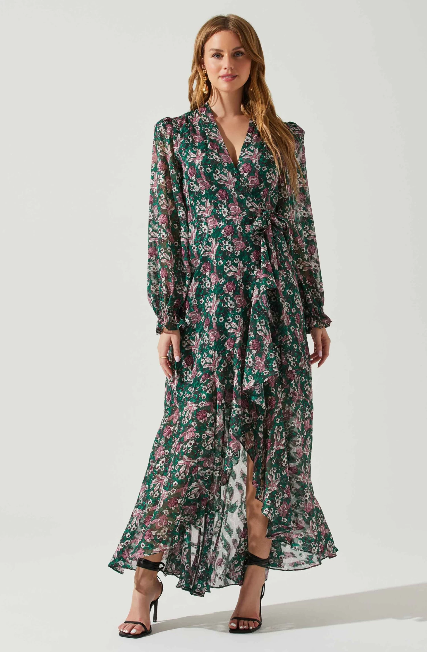 Kamila Long Sleeve Floral Wrap Maxi Dress 9 Kamila Long Sleeve Floral Wrap Maxi Dress - Image 7