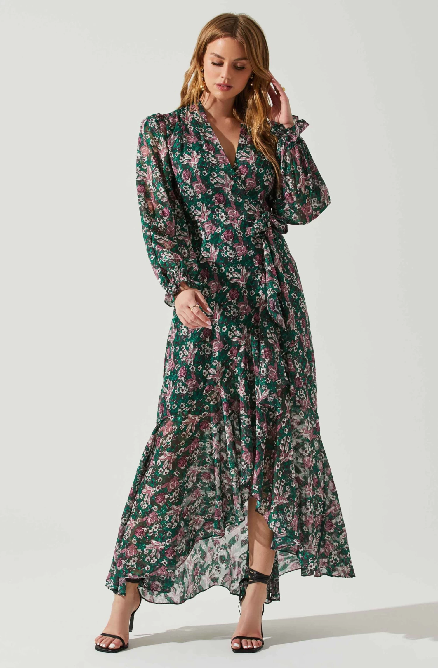 Kamila Long Sleeve Floral Wrap Maxi Dress 11 Kamila Long Sleeve Floral Wrap Maxi Dress - Image 9