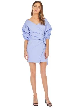 Shea Mini Dress -Chic Outfit Shop ACDR95014 COTTON BLUE 01