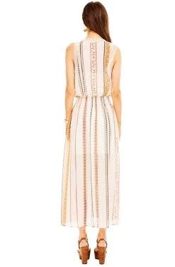 Millie Floral Midi Dress -Chic Outfit Shop ACDR95284 CREAM FLORAL STRIPE 03 27ffbcb0 cca9 4135 a18e 68dff014c254