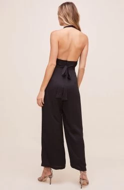 Boogie Nights Satin Jumpsuit -Chic Outfit Shop ACP7008 BLACK 7