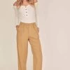 Calla Khaki Pants -Chic Outfit Shop ACP7106 KHAKI 1A