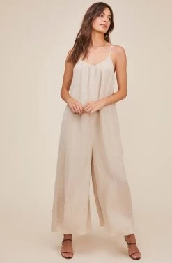 Suraya Wide Leg Jumpsuit 16 Suraya Wide Leg Jumpsuit -Chic Outfit Shop ACP7140 SAND 1