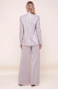 Aileen Wide Leg Plisse Pant -Chic Outfit Shop ACP7192 PEWTER 8