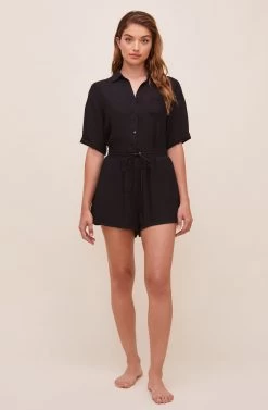 Evita Drawstring Shorts 17 Evita Drawstring Shorts -Chic Outfit Shop ACP7203 BLACK 2