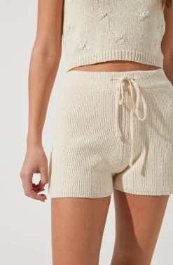 Sunday Morning Knit Shorts -Chic Outfit Shop ACP7217B NATURAL 1