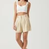 Melrose Pleated Shorts -Chic Outfit Shop ACP7219 NATURAL 2