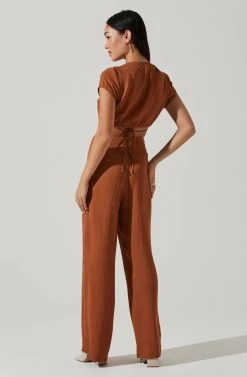Sayla Wide Leg Pants 17 Sayla Wide Leg Pants -Chic Outfit Shop ACP7246TX CARAMEL 4