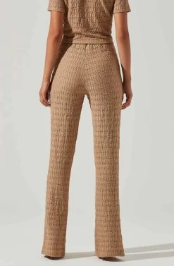 Zoey Seamed Split Hem Pants 18 Zoey Seamed Split Hem Pants -Chic Outfit Shop ACP7253 TAUPE 3