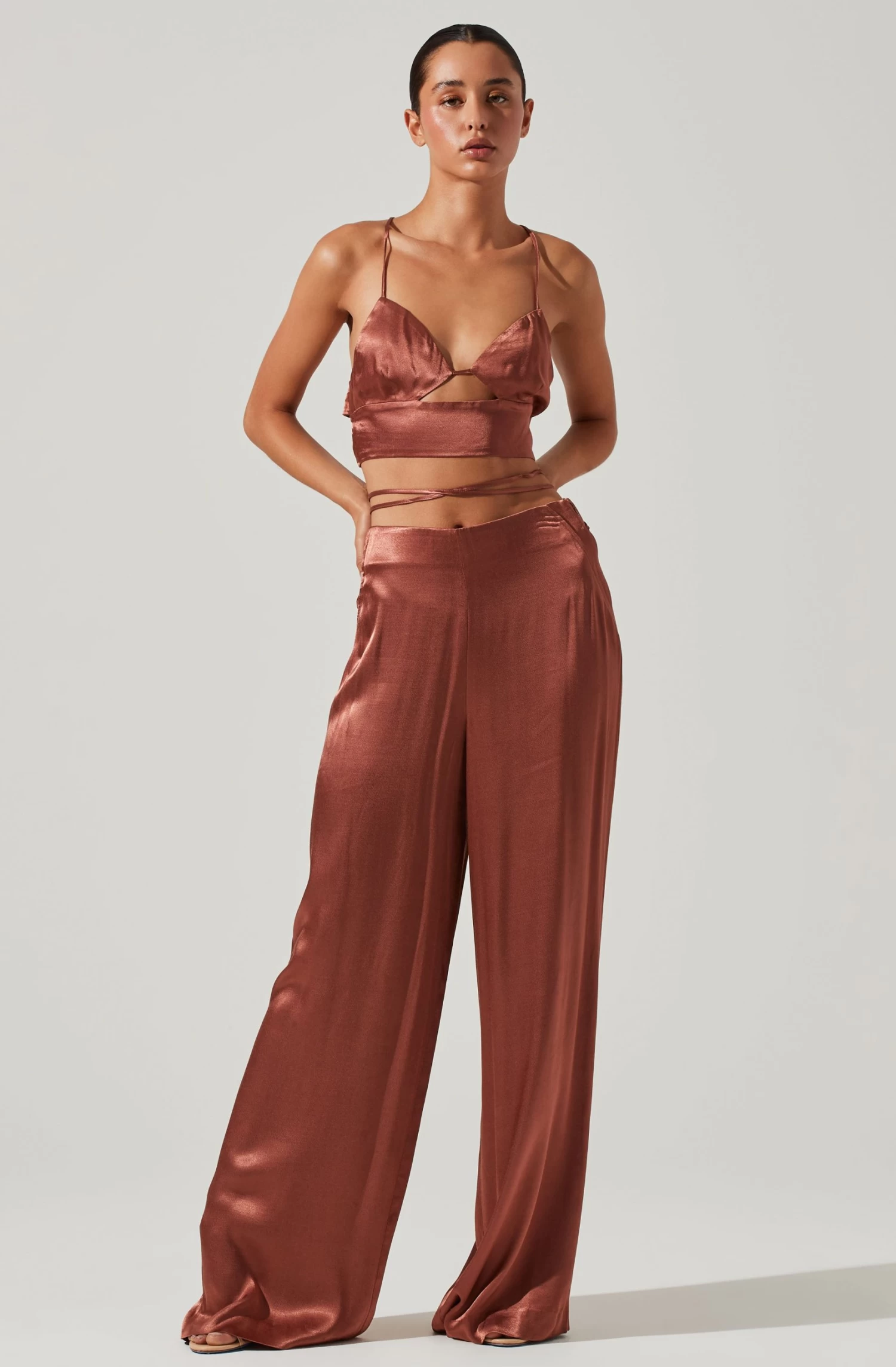 Amiah Satin Tie Waist Wide Leg Pants 3 Amiah Satin Tie Waist Wide Leg Pants
