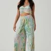 Savine Ruched Tie Dye Pants 1 Savine Ruched Tie Dye Pants -Chic Outfit Shop ACP7259P GREENSWIRL 2