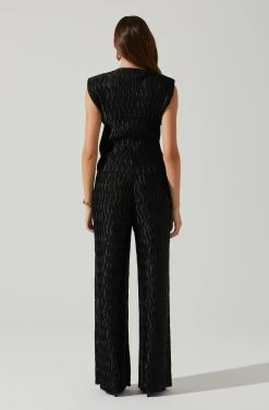 Savine Textured Pants -Chic Outfit Shop ACP7259S BLACK 5