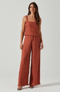 Janesa Wide Leg Pants -Chic Outfit Shop ACP7267 RUST 1