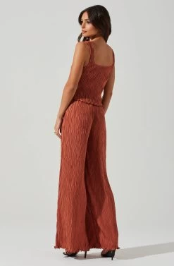 Janesa Wide Leg Pants -Chic Outfit Shop ACP7267 RUST 4
