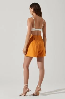 Jacinta High Waist Shorts 15 Jacinta High Waist Shorts -Chic Outfit Shop ACP7268 MUSTARD 4