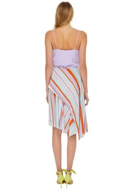 Palette Skirt -Chic Outfit Shop ACS9009 POP ORANGE STRIPE 03