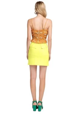 Wallace Mini Skirt -Chic Outfit Shop ACS9018 LEMON DROP YELLOW 3 640768c7 bde6 48f9 a610 7295a3418425