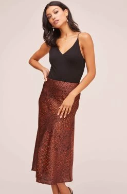 Pamela Animal Print Skirt -Chic Outfit Shop ACS9022 RUST ANIMAL 4