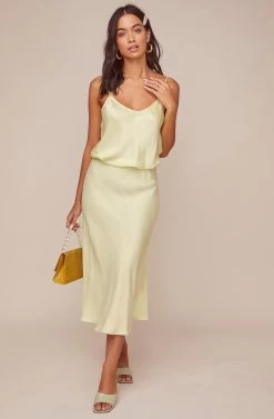 Nava Midi Skirt -Chic Outfit Shop ACS9045B CELERY 7