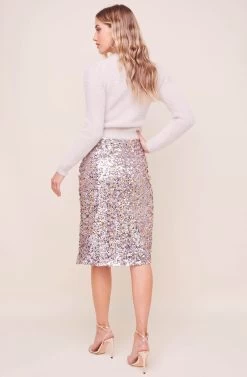 Elaine Sequin Midi Skirt 7 Elaine Sequin Midi Skirt -Chic Outfit Shop ACS9057 PINK BLUEMULTI 3