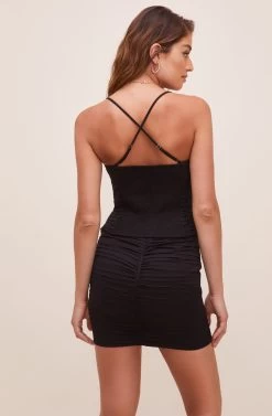 Reanna Pleated Mini Skirt 20 Reanna Pleated Mini Skirt -Chic Outfit Shop ACS9060 BLACK 5