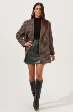 Meika Faux Leather Mini Skirt 25 Meika Faux Leather Mini Skirt -Chic Outfit Shop ACS9072 GREEN 7