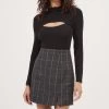 Audrey Plaid Mini Skirt -Chic Outfit Shop ACS9074C CHARCOALPLAID 1