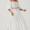 Balboa Tiered Maxi Skirt 1 Balboa Tiered Maxi Skirt -Chic Outfit Shop ACS9080 WHITE 1