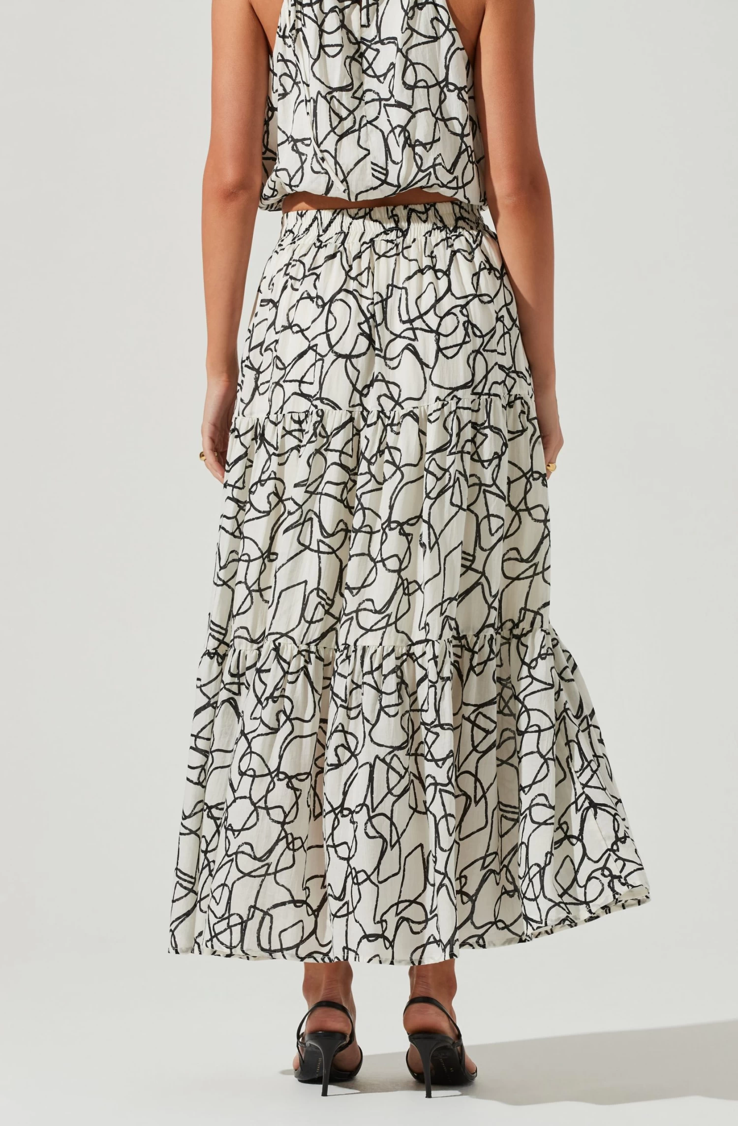 Cecile Abstract Print Midi Skirt 5 Cecile Abstract Print Midi Skirt - Image 3