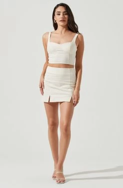 Monet Double Slit Mini Skirt
