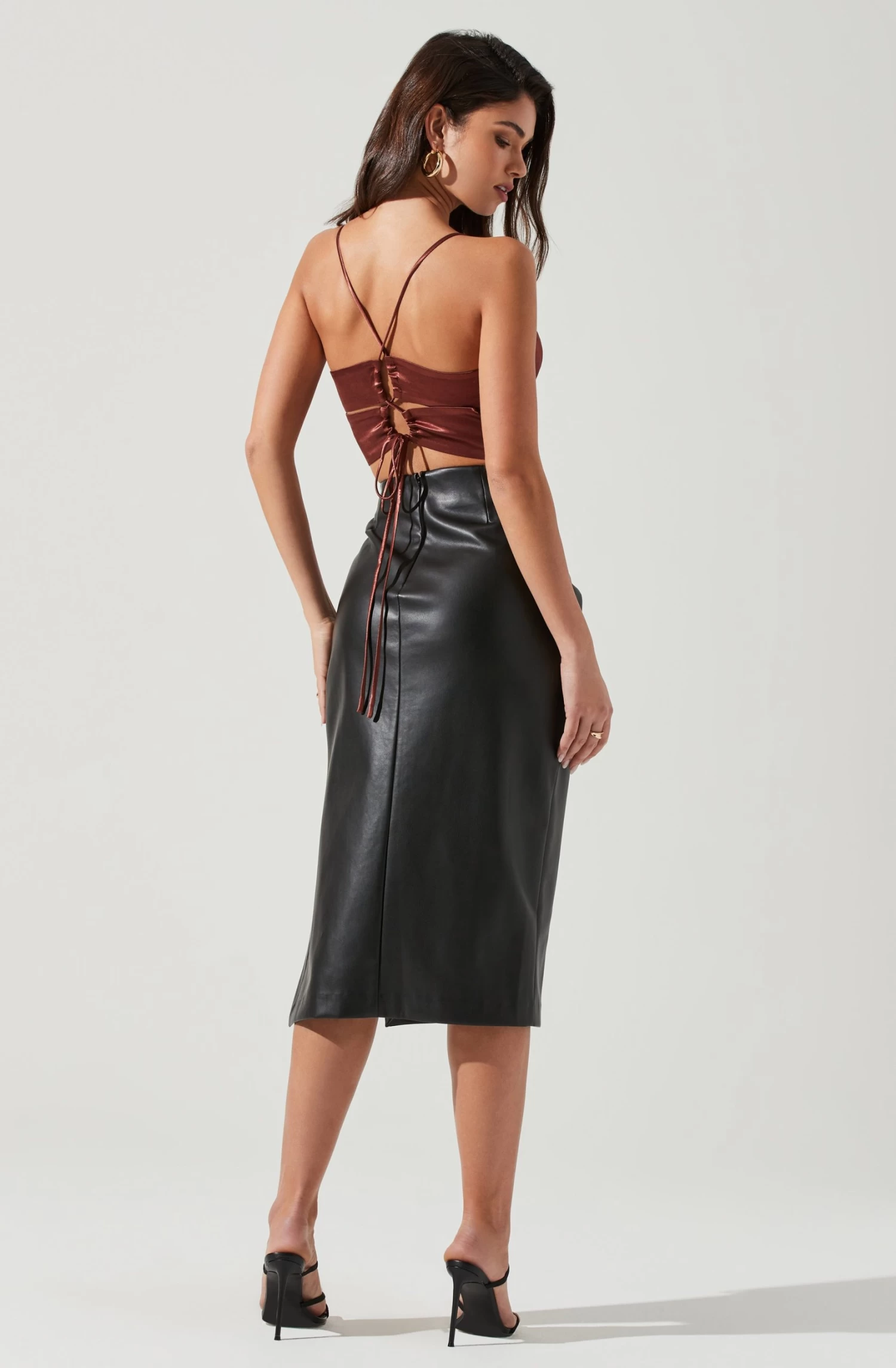 Melody Faux Leather Midi Skirt 7 Melody Faux Leather Midi Skirt - Image 5