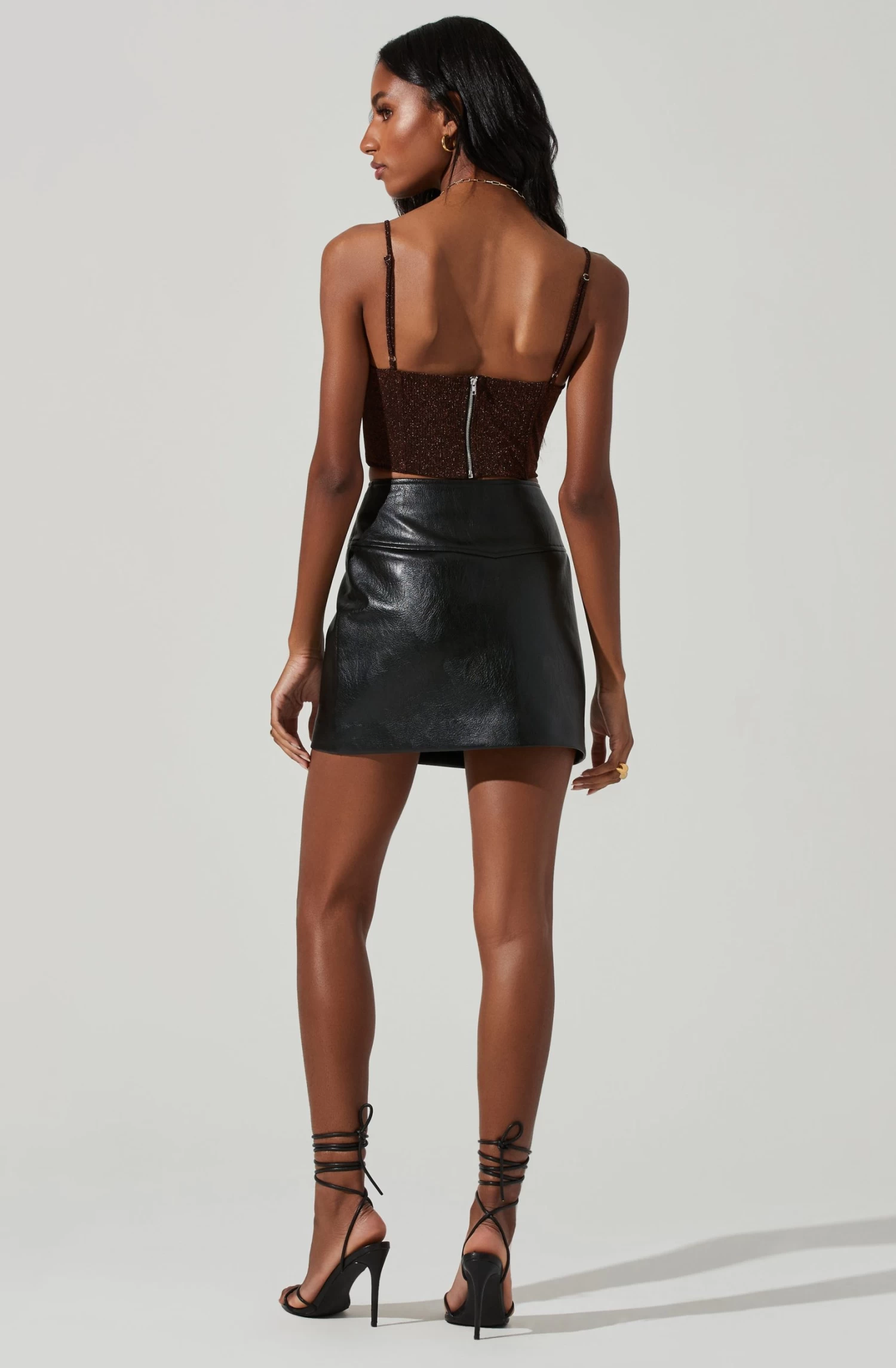Tracy Faux Leather Front Zip Skirt 13 Tracy Faux Leather Front Zip Skirt - Image 11