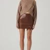 Atwell Faux Leather Lace Up Mini Skirt 2 Atwell Faux Leather Lace Up Mini Skirt -Chic Outfit Shop ACS9106 CHESTNUT 1 74bf84b5 3614 4363 b86c fb1376ace8aa