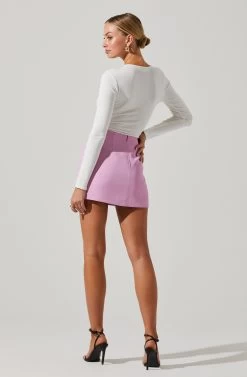 Laudine Mini Skirt 11 Laudine Mini Skirt -Chic Outfit Shop ACS9110 PINK 6