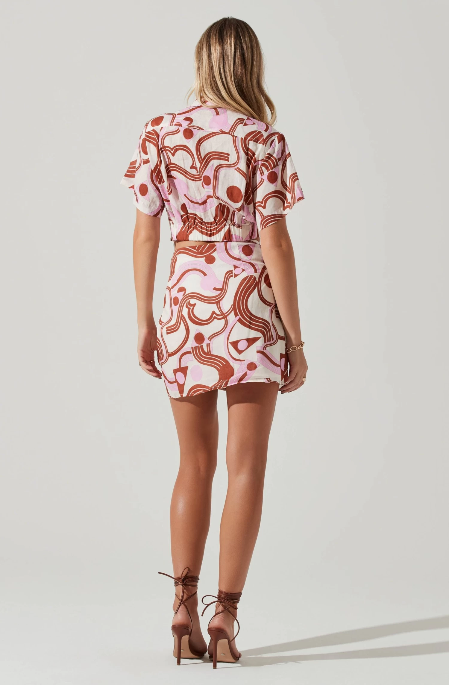 Oriana Abstract Print Mini Skirt 6 Oriana Abstract Print Mini Skirt - Image 4