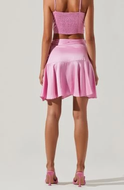 Ellery Ruffle Mini Skirt 18 Ellery Ruffle Mini Skirt -Chic Outfit Shop ACS9122 PINK 3