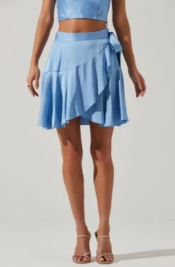 Ellery Ruffle Mini Skirt 21 Ellery Ruffle Mini Skirt -Chic Outfit Shop ACS9122 SKYBLUE 3