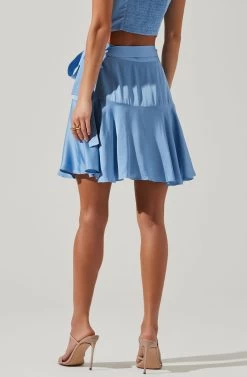 Ellery Ruffle Mini Skirt 23 Ellery Ruffle Mini Skirt -Chic Outfit Shop ACS9122 SKYBLUE 4