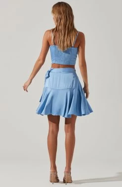 Ellery Ruffle Mini Skirt 24 Ellery Ruffle Mini Skirt -Chic Outfit Shop ACS9122 SKYBLUE 5