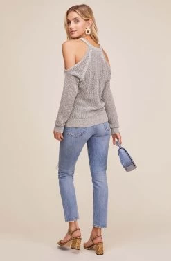 Janet Sweater -Chic Outfit Shop ACT12348 HEATHER GREY 4