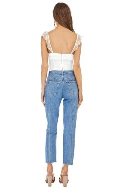 Lily Lace Bodysuit 13 Lily Lace Bodysuit -Chic Outfit Shop ACT13388 WHITE 03