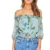 Lucy Off Shoulder Bodysuit 2 Lucy Off Shoulder Bodysuit -Chic Outfit Shop ACT13390 SAGE MULTI FLORAL 00